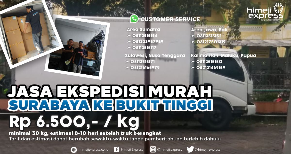 Jasa Ekspedisi Murah Surabaya Bukit Tinggi